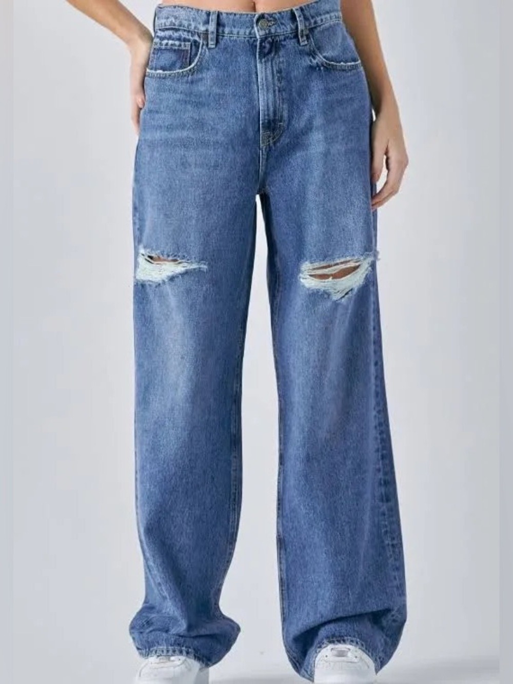 Hidden Jeans Alyx Highrise Baggy Jean Medium Dark Size 27